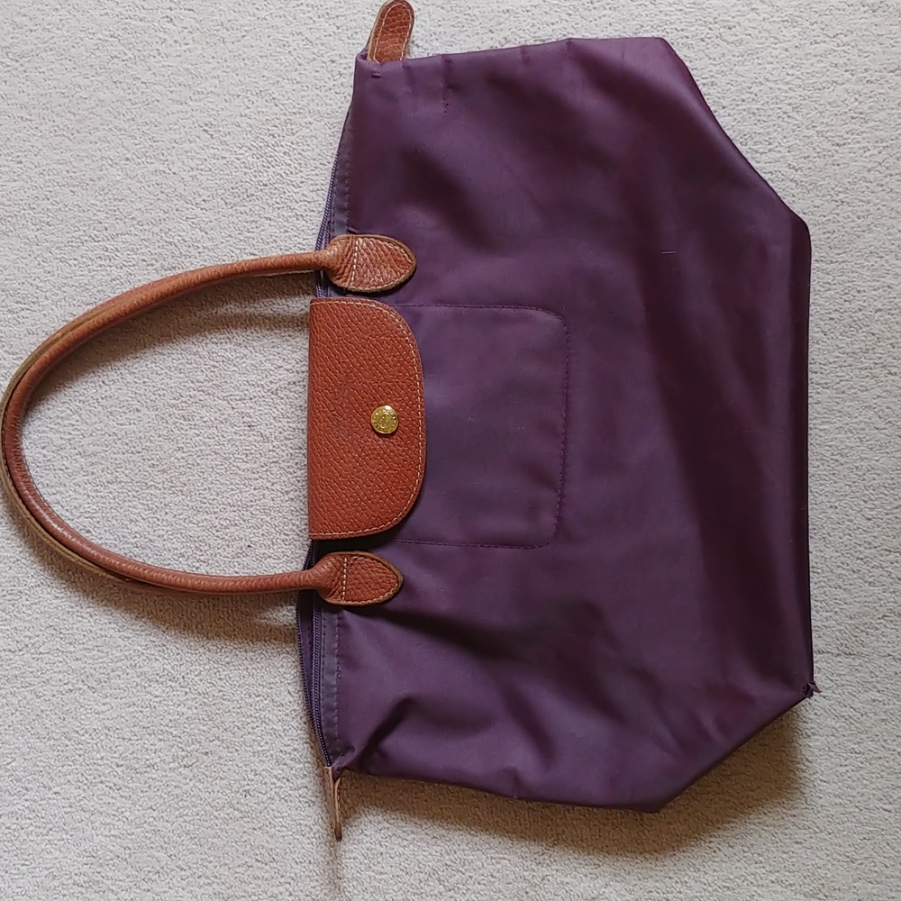Medium Longchamp shoulder bag in plum